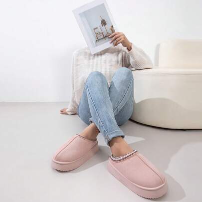 Women's Low Top Indoor Comfy Slippers Winter Warm Shoes