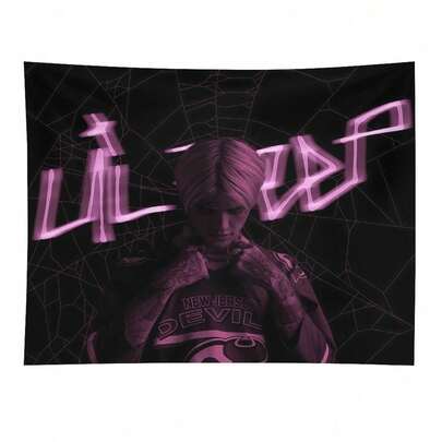 Rapper Lil Tapestry Peep Art Music Album Cover Flag Tapestry For Room Aesthetic Living Room Bedroom Party Decorations College Dormd