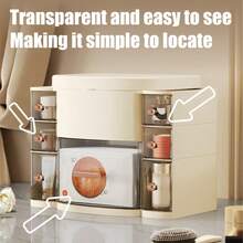 LARGE MAKEUP COSMETIC ORGANISER DRESSING TABLE MAKE UP HOLDER TIDY STORAGE BOX - White - View 6