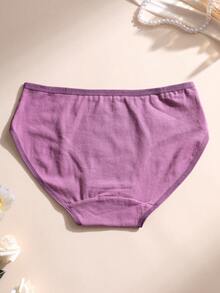 10条装女士纯棉内裤，性感蕾丝拼接三角裤，纯色柔软舒适透气，低腰无缝设计，适合瑜伽、运动和日常穿着。 - 彩色 - 查看 10