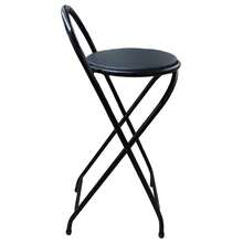 Compact Folding High Stool, 70 Cm High, Black, For Apartments And Various Environments - Black - View 1