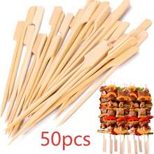 200/100/50/1 pièce (3,54"/4,72"/5,9"/7,87"/11,81" de long) Brochettes en bambou, bâtons de barbecue, brochettes pour aliments grillés, bâtons de tanghulu, également convenant pour le barbecue en plein air, le camping, les amuse-gueules, les fruits, les martinis, le fromage, les sandwichs, les garnitures de fontaine de chocolat, la fondue chinoise, les crevettes tigrées, les brochettes de viande, les garnitures de cocktail, les voyages, les réunions de vacances - Multicolore - Voir 15