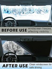 1 Stück magnetische Auto Windschutzscheiben Schneeabdeckung, Frostschutz für Scheibe mit Seitenspiegel Schutz, Ganzjahres-/Vereisungsschutz, passend für die meisten Limousinen, dreifach-Schicht Schnee- und Frostschutz für Front- und Heckscheiben, starke Magnete für einfache Montage, geeignet für Lastwagen und SUVs - integrierter Eiskratzer und Fahrzeugschutz, Vollabdeckungs-Design mit Sicherheitsflügeln, Universalgröße, Wintersonnenblende und Vereisungsschutz - Verschiedenfarbig - Übersicht 7