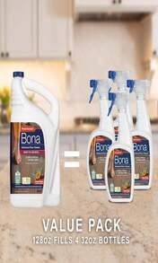 Bona Hardwood Floor Cleaner Refill - 128 Fl Oz - Unscented - Refill For Bona Spray Mops And Spray Bottles - Residue-Free Floor Cleaning Solution For Wood Floors - ColorA - 查看 6