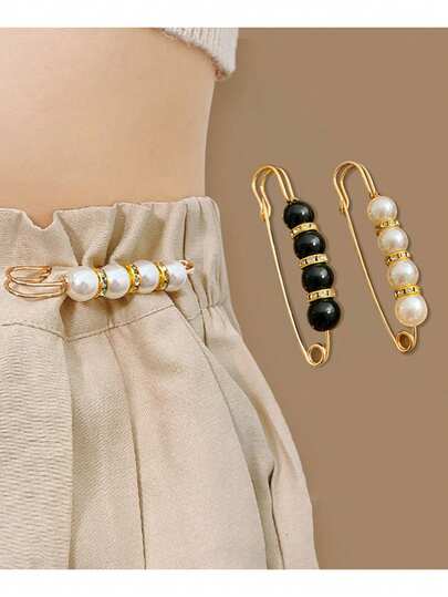 Pearl Brooch Pin, Safety Pin, Suitable For Dresses, Pants, Skirts, Cardigans, Collars And Other Clothing, Decorative Pin, Cute & Fashionable Faux Pearl Brooch Pin, Durable, Suitable For Girls And Women, Safety Pin, Brooch Pin