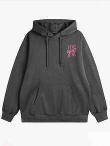 Women's Fashionable Autumn/Winter Hooded Pullover Sweatshirt, Soft And Comfortable Thermal Lined Autumn/Winter Top. Women's Casual Thermal Lined Hooded Sweatshirt, Featuring A Collegiate Print Design, Exuding Youthful Vitality. Suitable For Running, Casual Wear, Gatherings, Parties, And More. Provides Warmth During The Autumn/Winter Season, Suitable For Activities Like Running And Exercising. Oversized Thick Hooded Sweatshirt For Women, Suitable For Street Style And Outdoor Wear, Applicable For Autumn/Winter.