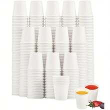 50/100 Stücke Mini Einweg-Papierbecher - ideal für Supermarktkostproben, Mundspülung, Obstsnacks und Partygetränke - Hohe Qualität, Snackbecher, Geburtstag, Weihnachten, Hotel