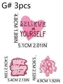 Bộ 3/14 miếng vá thêu chữ Cherry màu hồng hình bé gái, hoạt hình dễ thương, làm từ sợi polyester, thích hợp để tự may vá quần áo, phụ kiện may mặc, dùng cho mũ lưỡi trai, quần jean, áo sơ mi, áo khoác, ba lô, quần áo thường ngày và phụ kiện. - Nhiều màu - Xem 14