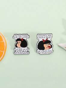 2pcs Cartoon Anime Character Enamel Needle Creative Cute Brooch Clothes Backpack Accessories Jewelry Gifts For Fans And Friends - Multicolor - View 8