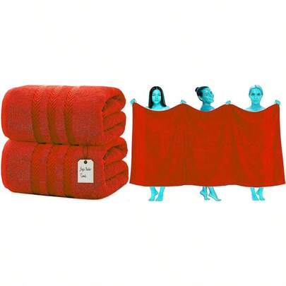 2 X Super Jumbo Bath Sheets (100 X 200 Cm) Premium 100% Egyptian Cotton Extra Large Bath Sheet Towel Set Highly Absorbent & Quick Dry Hotel Quality Towels (Turquoise)