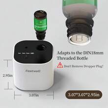 Portable Essential Oil Diffuser Mini Aroma Scent Machine For Home,Office,Bedroom-3Mist Modes,Battery Operated,Whisper Quiet,Waterless Design - Black - View 5