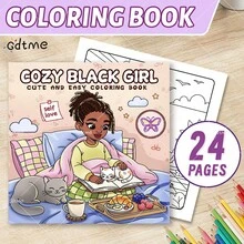 GDTME 1 pezzo Libro da colorare per bambini COZY: Libro da colorare con disegni semplici e audaci per adulti, libro da disegno carino, regalo perfetto per Natale, Ognissanti e compleanni - Libro da colorare con scene accoglienti per alleviare lo stress: adatto per amici che amano il disegno e il colore (Spazio accogliente da colorare) - ACCOGLIENTE - Visualizzare 11