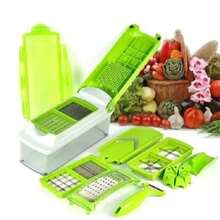 Cortador de Verduras Multifuncional – Ralla, Rebana y Pica con 5 Cuchillas Intercambiables - Verde - Ver 5