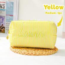 Personalized Makeup Bag With Name, Custom Makeup Bag Organizer, Monogram Make Up Bag, Bridesmaid Box, Cosmetic Care Package For Her Toiletry, Space-Saving, Letter, Striped Exquisite, Stylish, Tidy, Contracted, Casual, Basics Unique Treasurefinds, Girls Gift, Wedding Gifts, Bridal Gifts, Wedding, Wedding Items, Holiday Gift For Anniversaries, School Supplies, Back To School, School Gift, For Office, For School, For Classroom, For Teacher Gifts, For Colleague, For Dorm Rooms, For Teacher, For Boys And Girls, Urban Chill