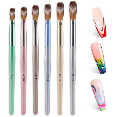 1-6pcs Nail Art Pen Set, Includes Nail Design Pens, Painting Tools, Nail Brushes, Nail Cleaners, Suitable For Acrylic Paint, Acrylic Powder, 3D Nail Carving And More