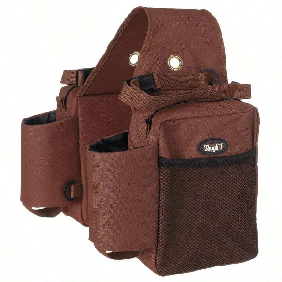 1 Nylon Water Bottle/Gear Carrier Saddle Bag - Brown - View 1
