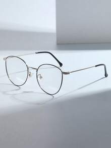 1 chiếc trang trí chân bằng kim loại mới, kính mắt mèo đổi màu, kính thời trang Unisex - Bạc - Xem 3