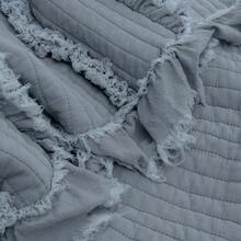 Ultra Soft Pre-Washed Quilted Boho Dark Blue King Size Blanket For Bed Ruffle Fringed Decorative Throw Stone Washed Chic Rustic Blanket For Sofa Couch Bed 10490 - Perfect For Cozy Living Room Or Bedroom Ambiance With Stylish Texture And Warmth - DarkBlue - View 4
