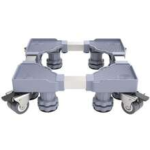 Metal Appliance Stand With Adjustable Width & Locking Wheels - Heavy Duty Furniture Dolly For Laundry Room Home Renovation Moving - Màu xanh bụi bặm - Xem 7