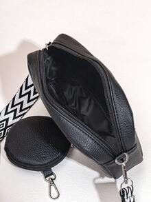 一套女孩可调节宽肩带斜挎包、单肩包、零钱包、多口袋小方包，理想礼物 - M1877 - 查看 5