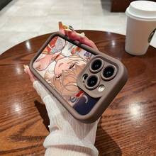 Funda de teléfono con patrón de chica anime para iPhone 16, a prueba de golpes y anti-caída, 14, sensación suave, 12PROMAX, hombres, 13 estética, 13MINI, diseño de protección de lente de cobertura completa, 11 único, 13PROMAX, parejas, 14PROMAX, mujeres, 11PRO, fundas de teléfono 14PRO negras, 12PRO, TPU grueso XR, lindo, 15/16PLUS/16PRO/XSMAX/14PLUS/XS/15PROMAX/13PRO/11PROMAX/15PRO/12/16/15PLUS/12MINI/16PROMAX - Blanco - Ver 13