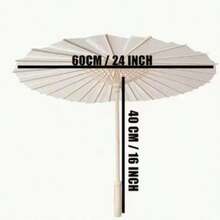 6把白色纸伞，木柄，无羽毛，无需用电，DIY新娘送礼会装饰，婚礼派对道具，摄影配件 - 彩色 - 查看 11