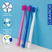 TYUI Curaprox CS 5460 Ultra-Soft Toothbrush For Sensitive Teeth Gums Gentle Plaque Removal 3-Pack Random Colour - 如圖 - 查看 4