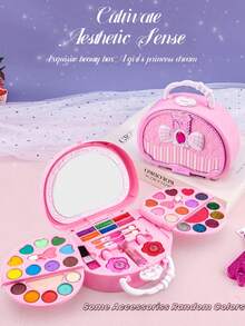 儿童笔记本化妆包 - 合上是一本笔记本，打开是化妆盘。角色扮演玩具套装和女孩的生日快乐礼物 - 款式 - 查看 6