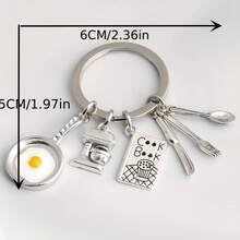 Cooking Tool Hanging Decoration, Metal Keychain Wallet, Handheld Car Rental Pendant, Mobile Phone Pendant