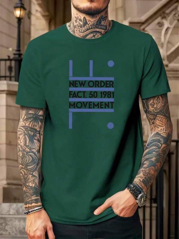 Camiseta Unissex New Order – 100% Algodão Premium-Malha Penteada-Unissex-Basico-Modelo Casual-100% algodão-Malha premium-Camiseta personalizada  Verão    Ajuste Regular