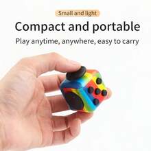 Six-Sided Stress-Relief Toy Fidget Busy Cube Stress-Relief Dice, Stress-Relief Cube Perfect For Holiday Parties And Gift-Giving - Multicolor - View 7