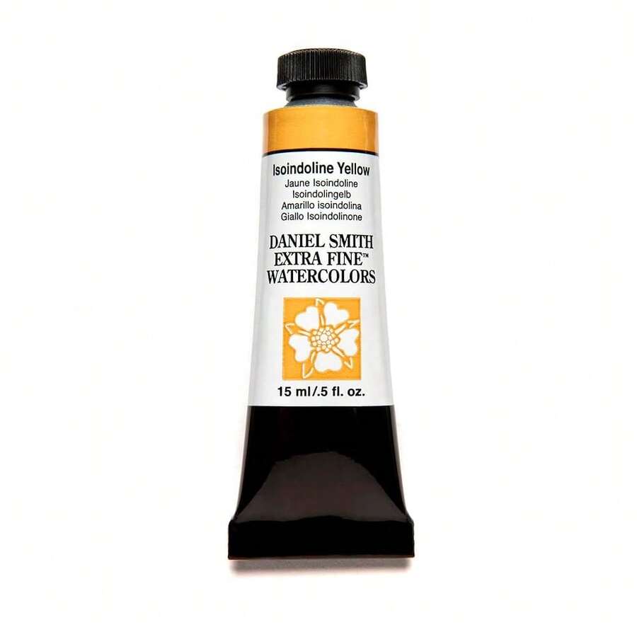 Daniel Smith Extra Fine Watercolor Paint, 15ml, Tube, Isoindoline Yellow, 0.5 Fl Oz, (Pack Of 1),IsoindolineYellow - 異吲哚啉黃 - 查看 1