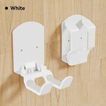 免钻孔折叠手柄支架，通用耳机支架，粘性耳机壁挂架和桌下挂钩 - 防滑塑料游戏耳机支架，节省空间设计，黑白两色可选，实用挂钩，壁挂式游戏手柄和耳机支架套装，通用耳机支架粘性塑料壁挂架桌下耳机支架，适用于游戏耳机支架，实用挂钩