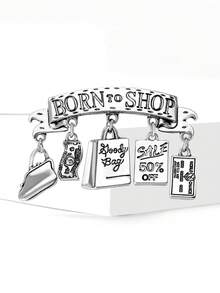 Born To Shop Brooch Pin For Women - Cute Money Bag Letter Tag Brooch For Sweater Jacket Hat Shoes Outfit Accessory - Born to Shopaholic Hangtag (5161) - View 14