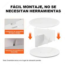 Zapatero giratorio, estilo torre, estantería de 6 niveles, expositor de zapatos giratorio vertical, zapatero blanco, estante giratorio redondo - Blanco - Ver 7