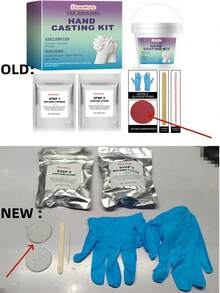 DIY 手模套装，克隆粉 3D 手模粉手印 DIY 纪念品手模套装 - 彩色 - 查看 15