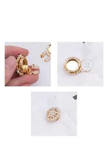 زينة ملابس النساء، 1 غطاء زر بطاقة تغطية الزر المنسدل، تصميم إبداعي وأنيق، مصنوع من خامات عالية الجودة من السبائك والمرصع بالراين ستون، مناسب للاستخدام في جميع الفصول، هدية مناسبة للسيدات، مناسب للاستخدام اليومي والعطلات والمواعيد والسفر