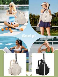 New Fashion Oversized Backpack, Large Capacity Commuter Bag, Multifunctional Storage Bag, Waterproof Tennis Racket Shoulder Bag