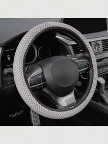 Stretchy Steering Wheel Cover, Warm In Winter, Cool In Summer, Universal Size. Made Of Super Soft Breathable Microfiber Iceshiking, Anti-Slip, Odorless, Portable,Car Accessories
