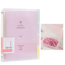 Cuaderno de alta calidad con espiral de plástico tamaño B5, bloc de notas con hojas sueltas A4 para papelería de estudiante - computadora portátil - Ver 22