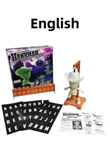 Executioner Riddle Game, Multiplayer Mystery Word Game, Entertaining Thinking Game, Available In English And Spanish Versions, Large Size Failure Effect Display Recommended, Family Game Toy, Suitable For Christmas, Halloween Parties, Can Be Given As Small Gifts