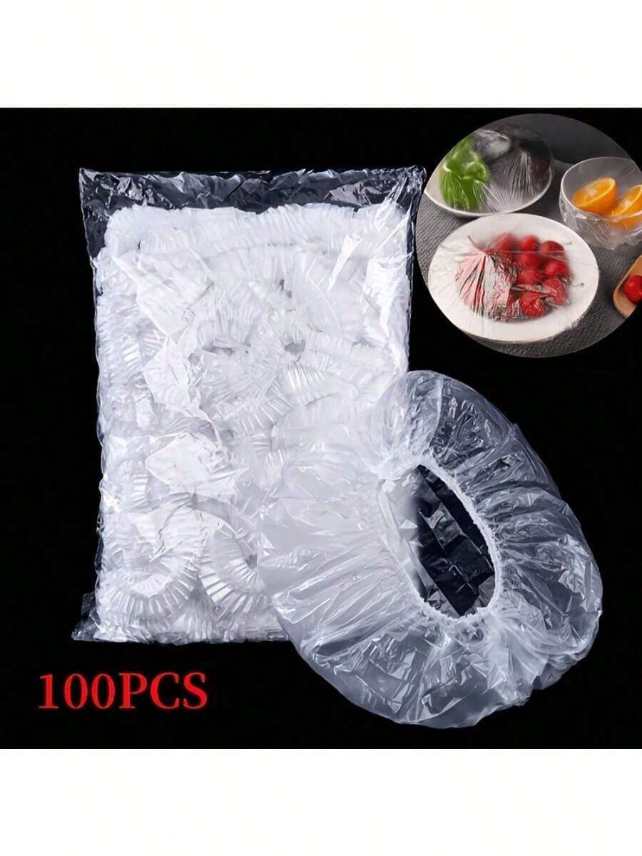 100 Pieces Of Disposable Cling Film - 透明 - 查看 1