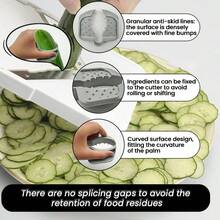蔬菜切片器，切片神器，带护手和防滑手柄，厨房工具非常方便易用。 - 彩色 - 查看 4