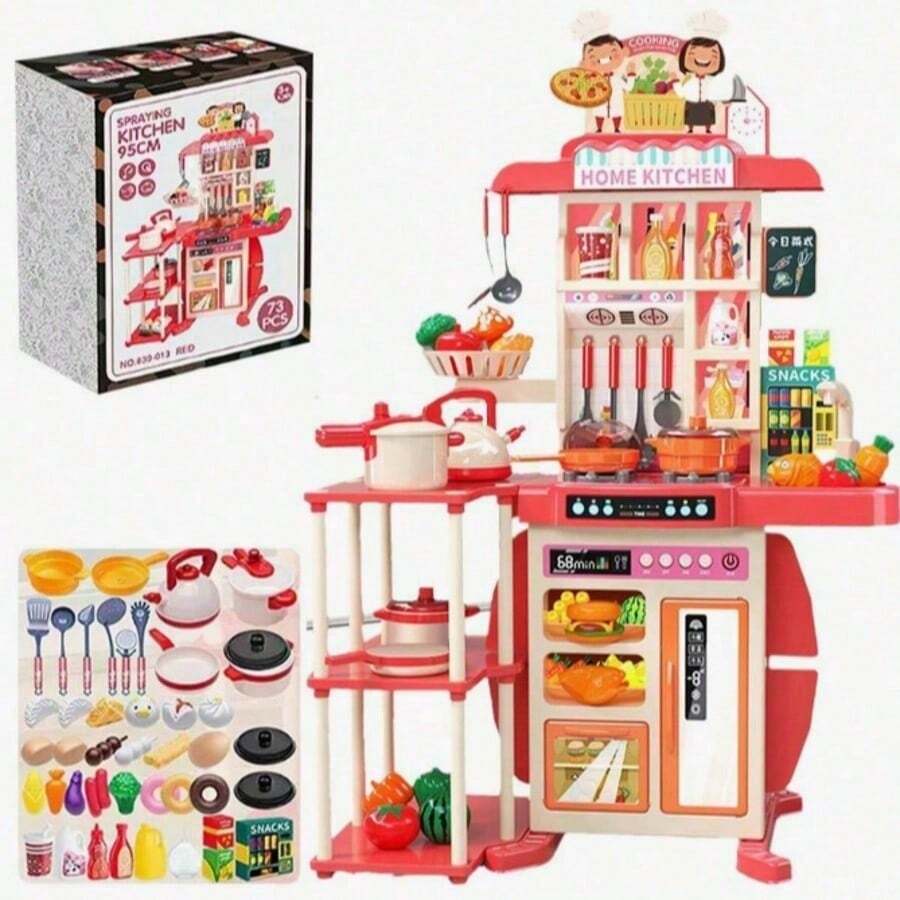 Juego de 73 piezas de juguetes de cocina para niños de 95cm - Multicolor - Ver 1