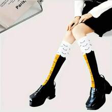 [3 Pairs]Cozy Fun Long Chicken Socks - Wacky & Warm Novelty Animal Claw Toe Socks For Adults, Perfect For Valentine's Day Gifts, Funky Costume Party & Lazy Days - Black and Yellow - View 7