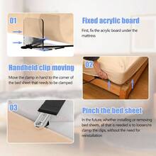 Bed Sheet Straps, Manually Adjustable Fasteners With Metal Clips, Bed Sheet Holder Corner Fitted Sheet Tightening, Strength Cord Lock Keep Sheet In Place, Fits All Mattress Sizes - ban đầu - Xem 8