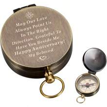 Anniversary Compass Him Or Her, Unique Ideas Husband Or Wife, Men Wedding Anniversary 50th 40th 25th 20th Year Celebration, Engagement Gifts Husband Wife, 11 10 Year Anniversary