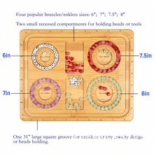 VINCAN 用于制作珠宝手链的串珠板、DIY 珠宝珠子板托盘、用于自由职业工作室的手链制作设计垫、珠宝收纳盒、珠宝盒、钻石艺术（英寸板）