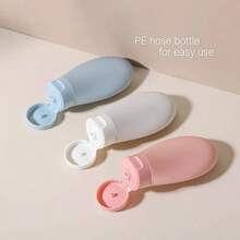 3 件装 60 毫升防漏可再填充包装液体容器空旅行容器，适合旅行装分配瓶 - 彩色 - 查看 5