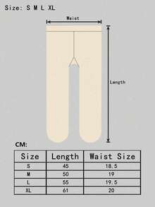 1pc Girls' Cotton Thick Thermal Lined Tights With Cute Bow Decor, Warm Leggings For Autumn/Winter